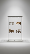 Glass Display Curio With Minimalist Frame