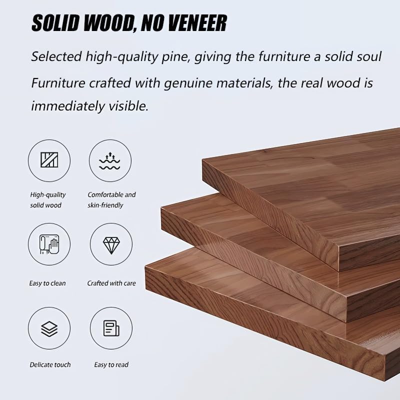 Solid Wood Rotating Bookshelf