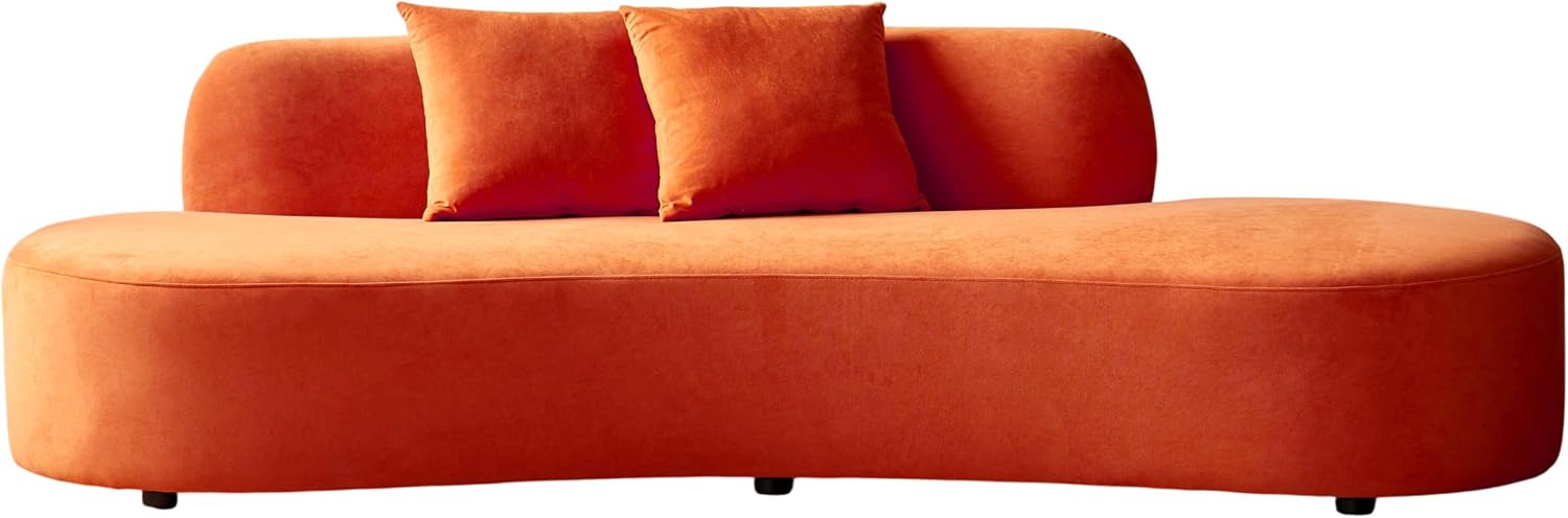 Velvet Half Moon Curved Sofa