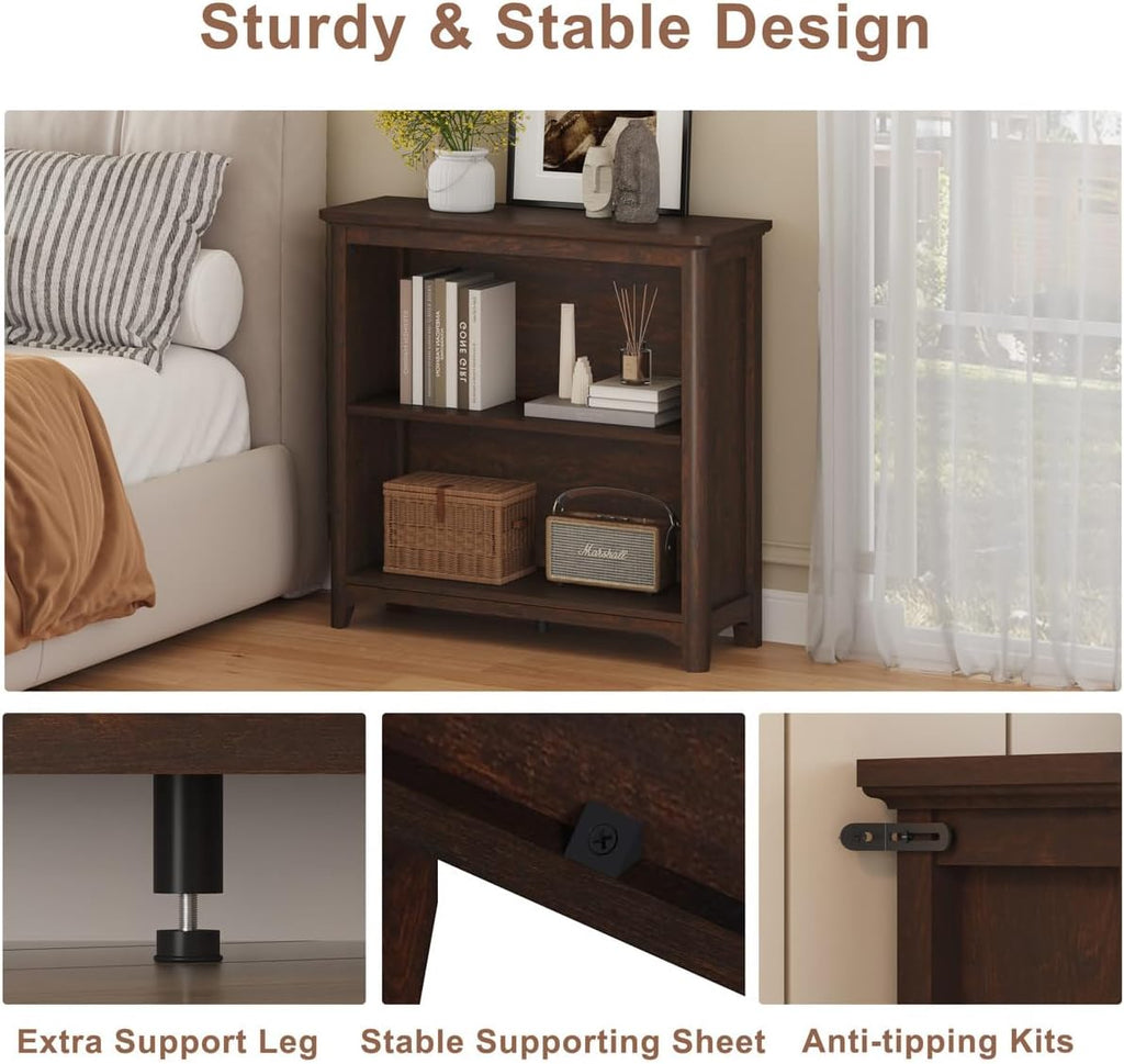 Compact Wooden Bookshelf