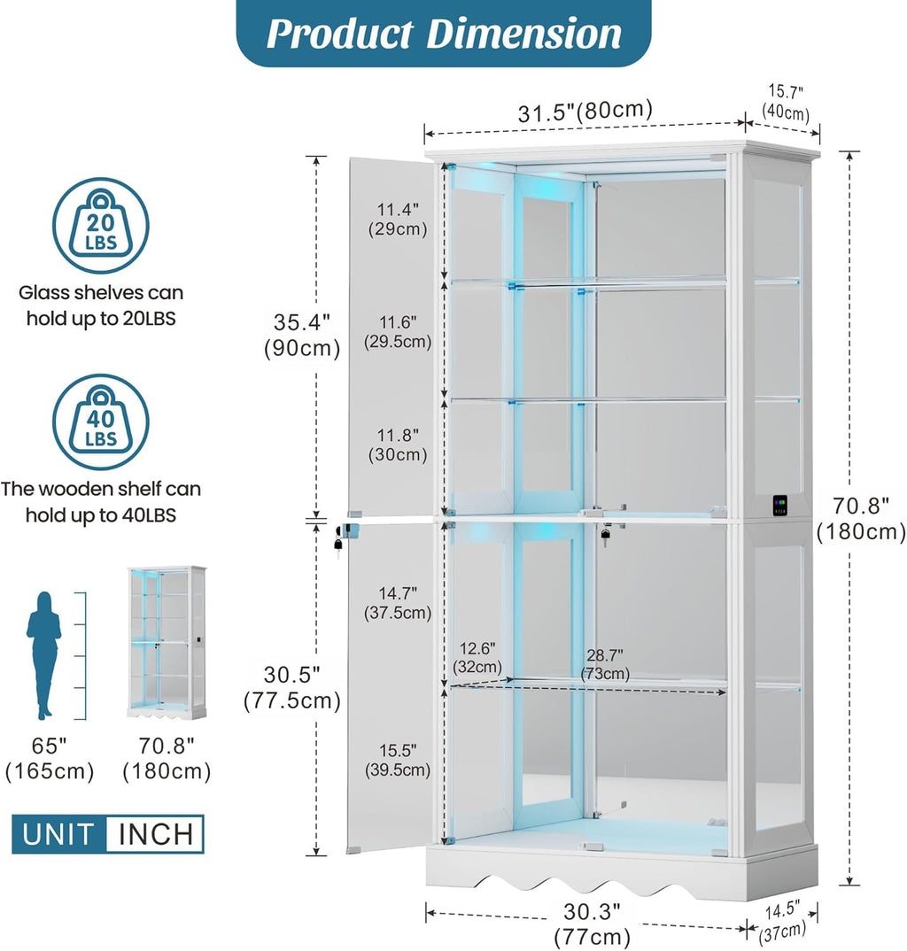 Dystler Tall Glass Display Cabinet