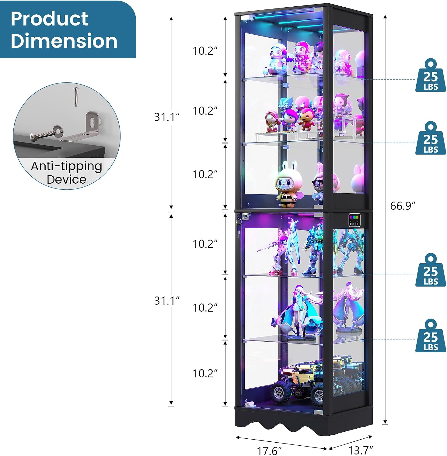Dystler 6 Tier Display Cabinet