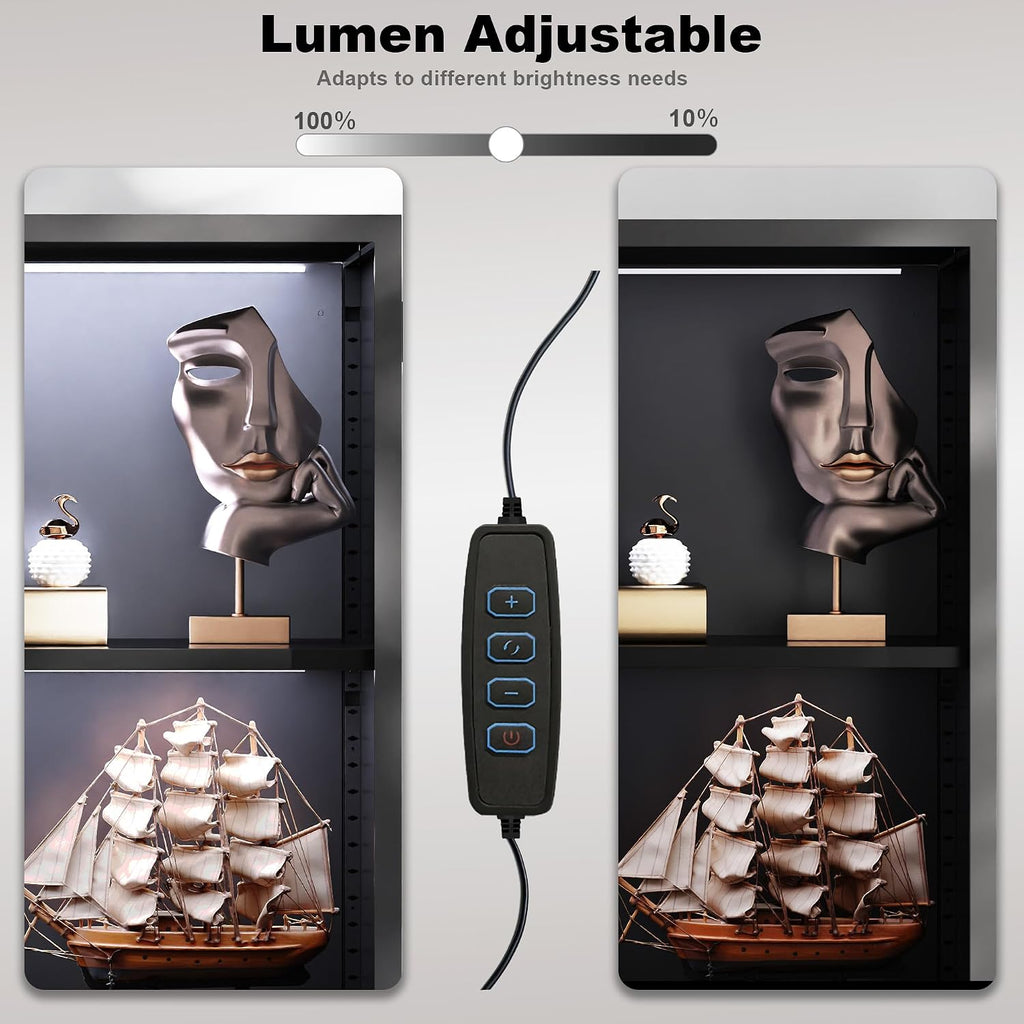 Kelueo Tall Glass Display Cabinet