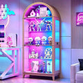 Lvifur Lighted Arched Glass Display Cabinet