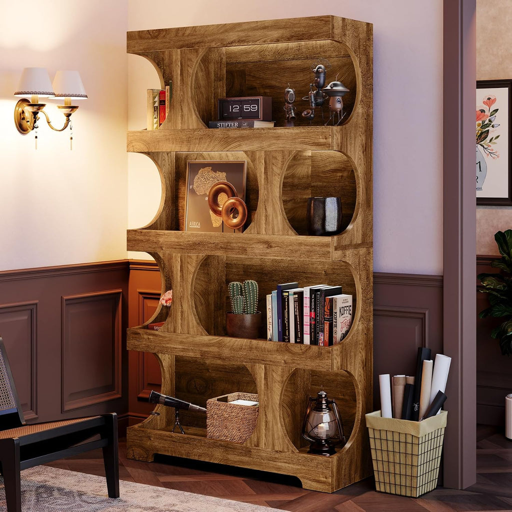 Tribesigns S-Shaped 4-Tier Bookshelf
