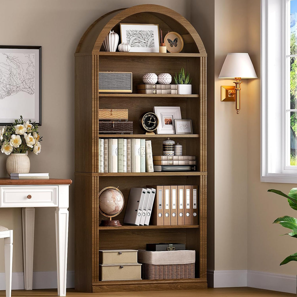 Arched Wooden Bookshelf