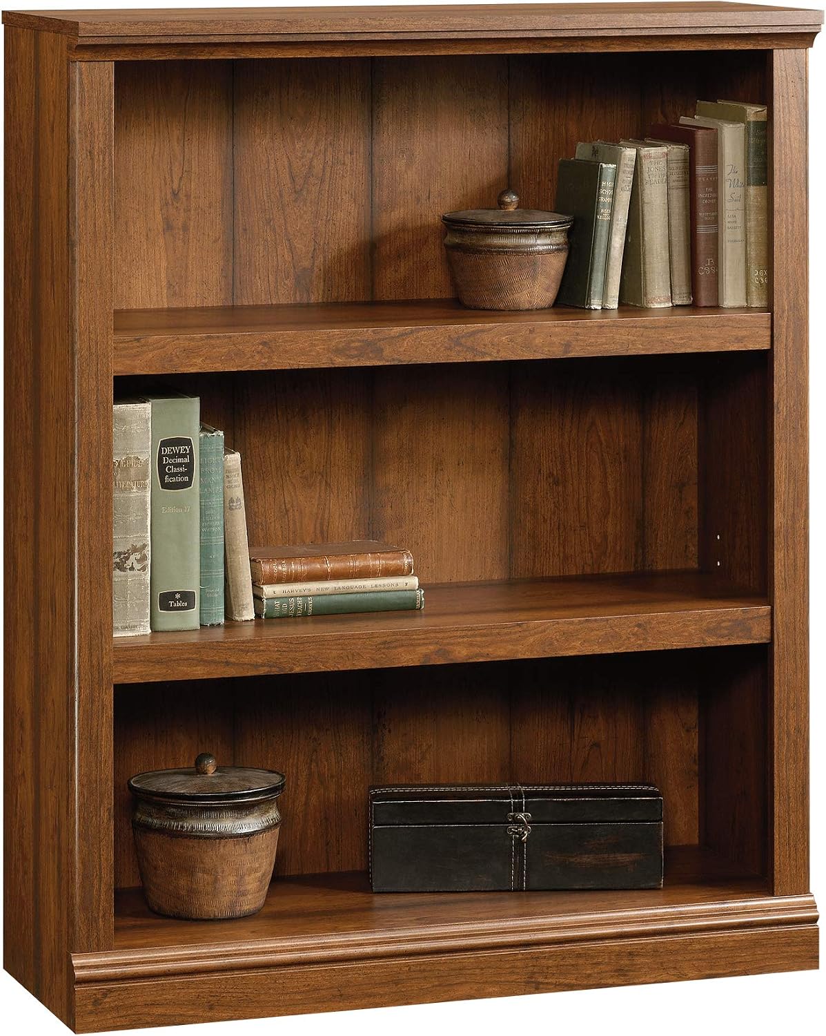 Sauder 3-Shelf Oak Bookcase