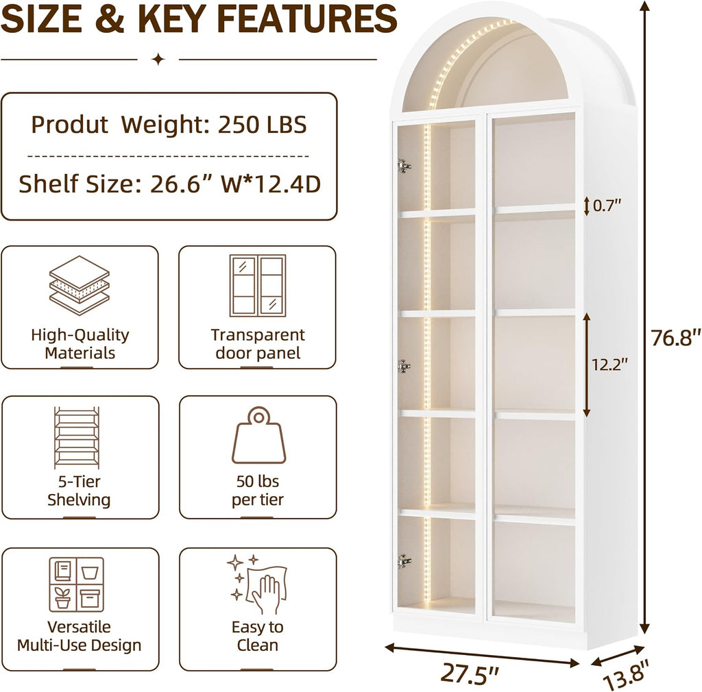 Wildhome Wooden Arch Display Cabinet