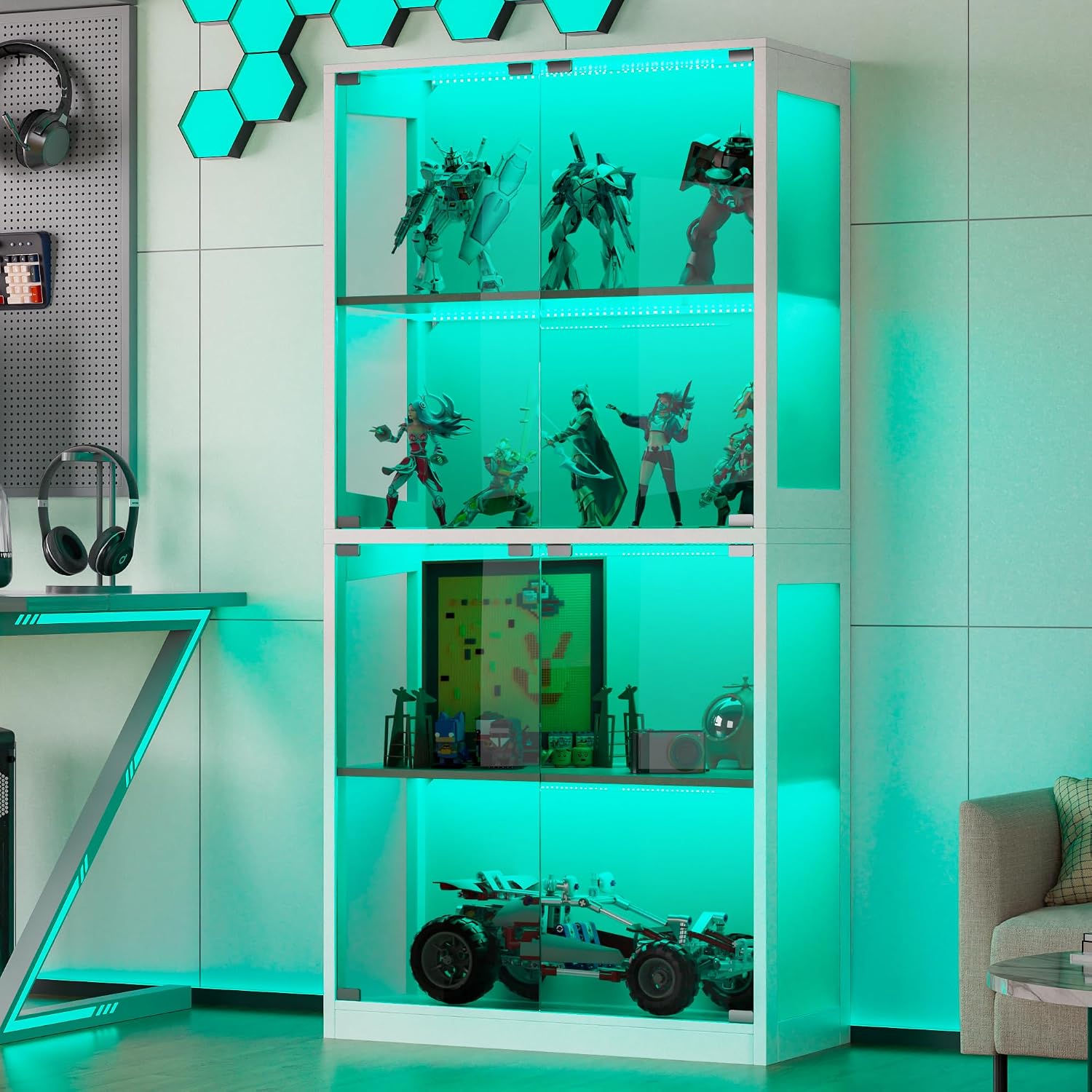 Grepatio Glass Display Cabinet