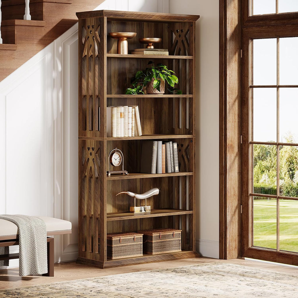 Tribesigns 6-Tier Tall Wood Bookshelf