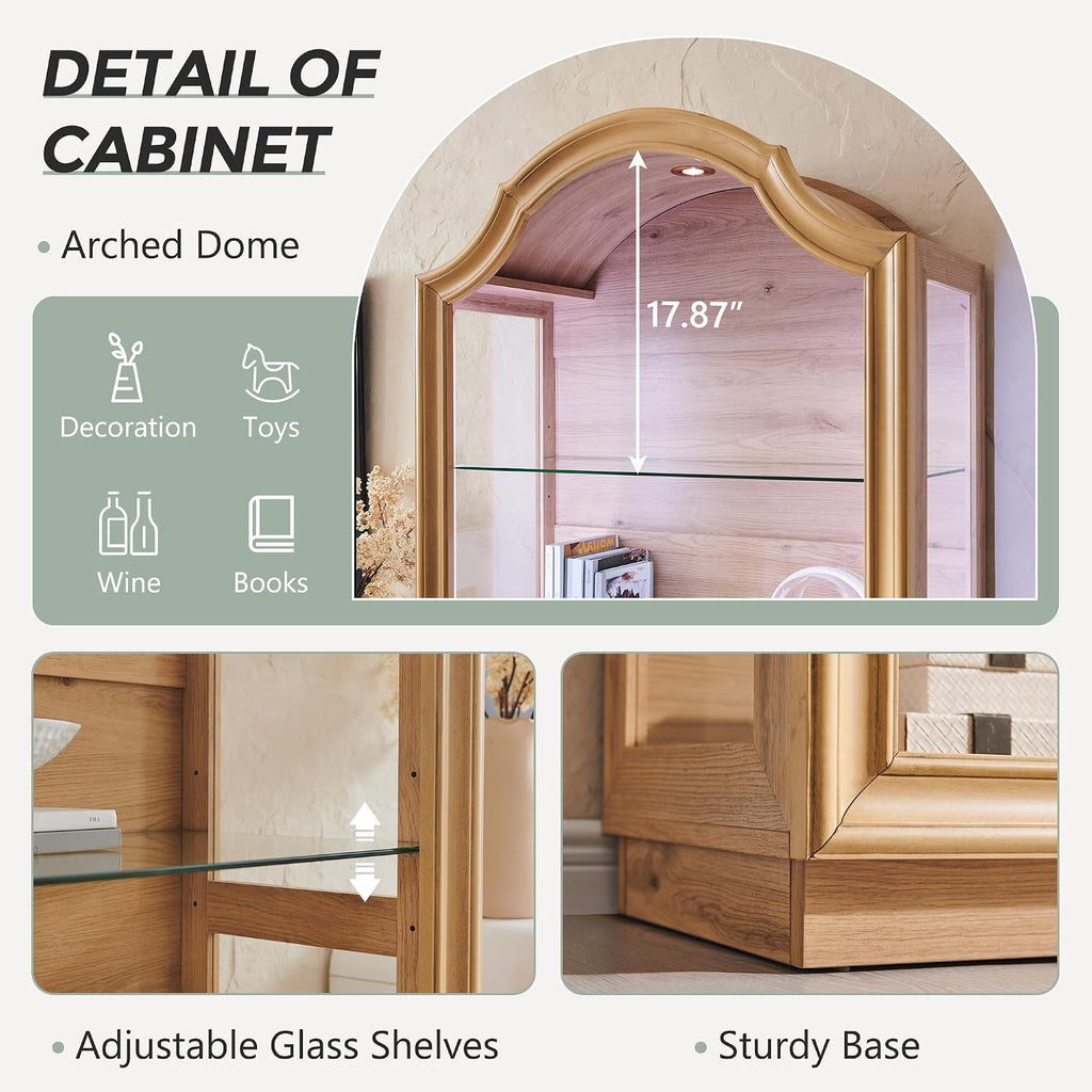 Arched Glass Display Cabinet