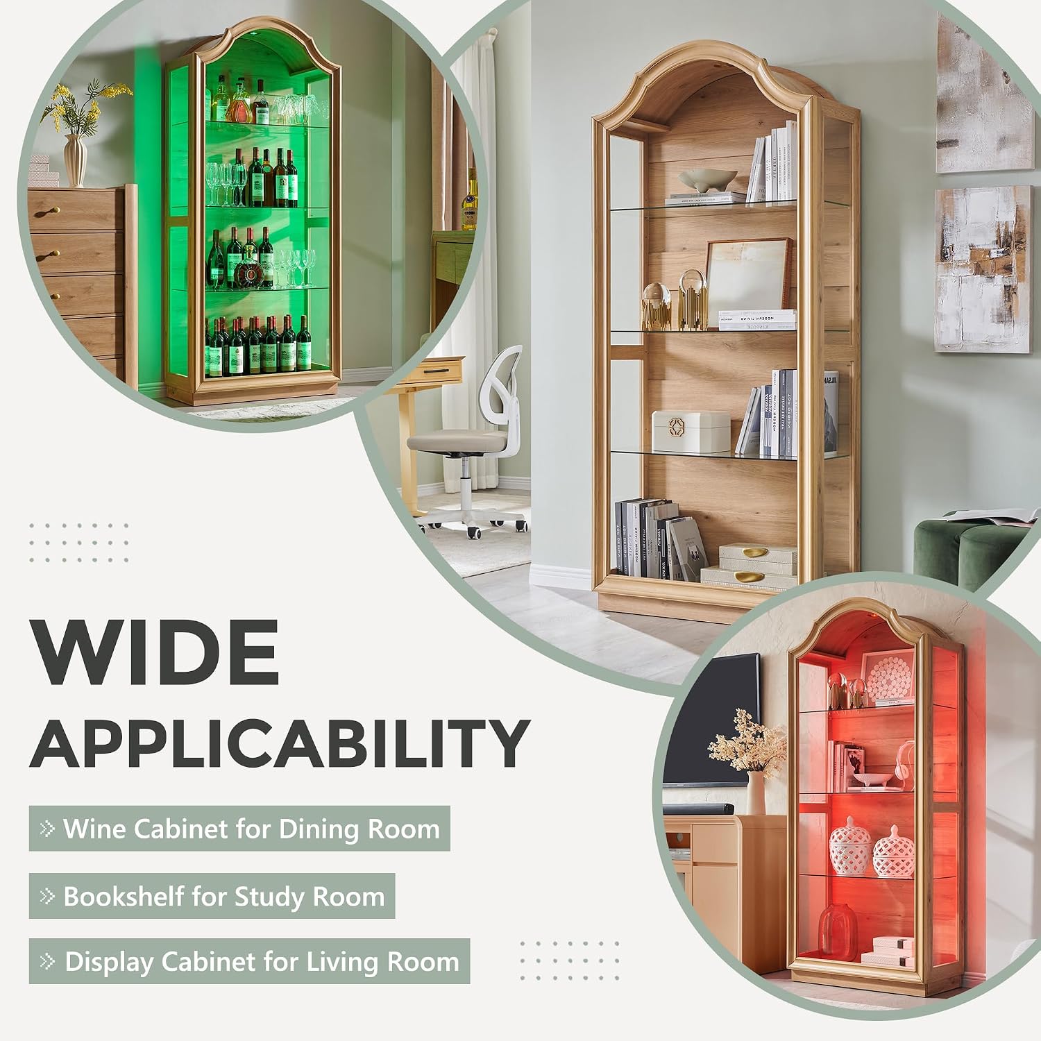 Arched Glass Display Cabinet