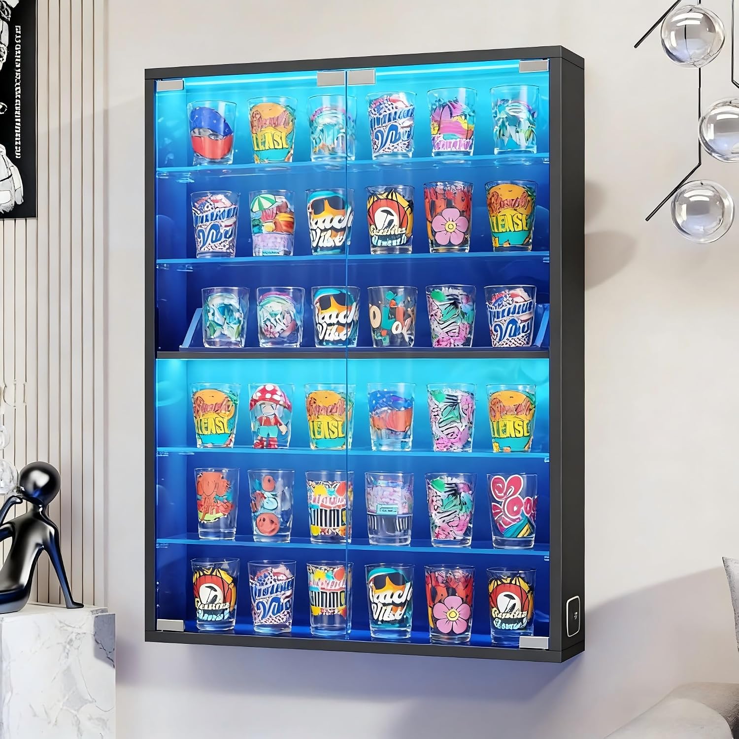 6-Tier Glass Display Case
