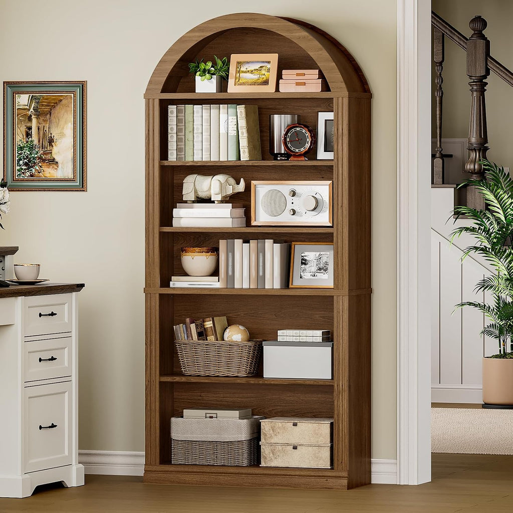 Arched Wooden Bookshelf