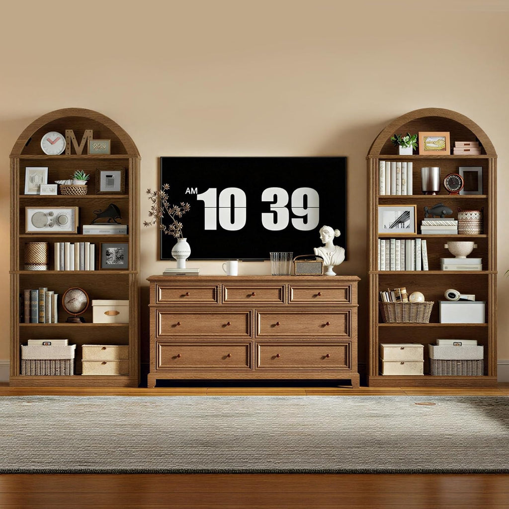 Arched Wooden Bookshelf