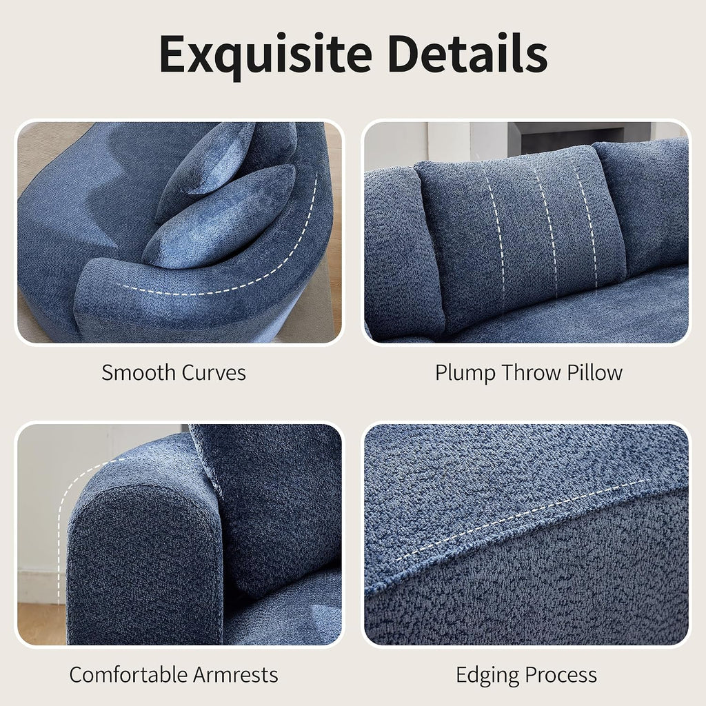 L-Shape Curved Boneless Sofa