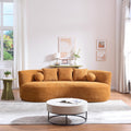 Knight Home Boucle 3-Seater Curved Sofa