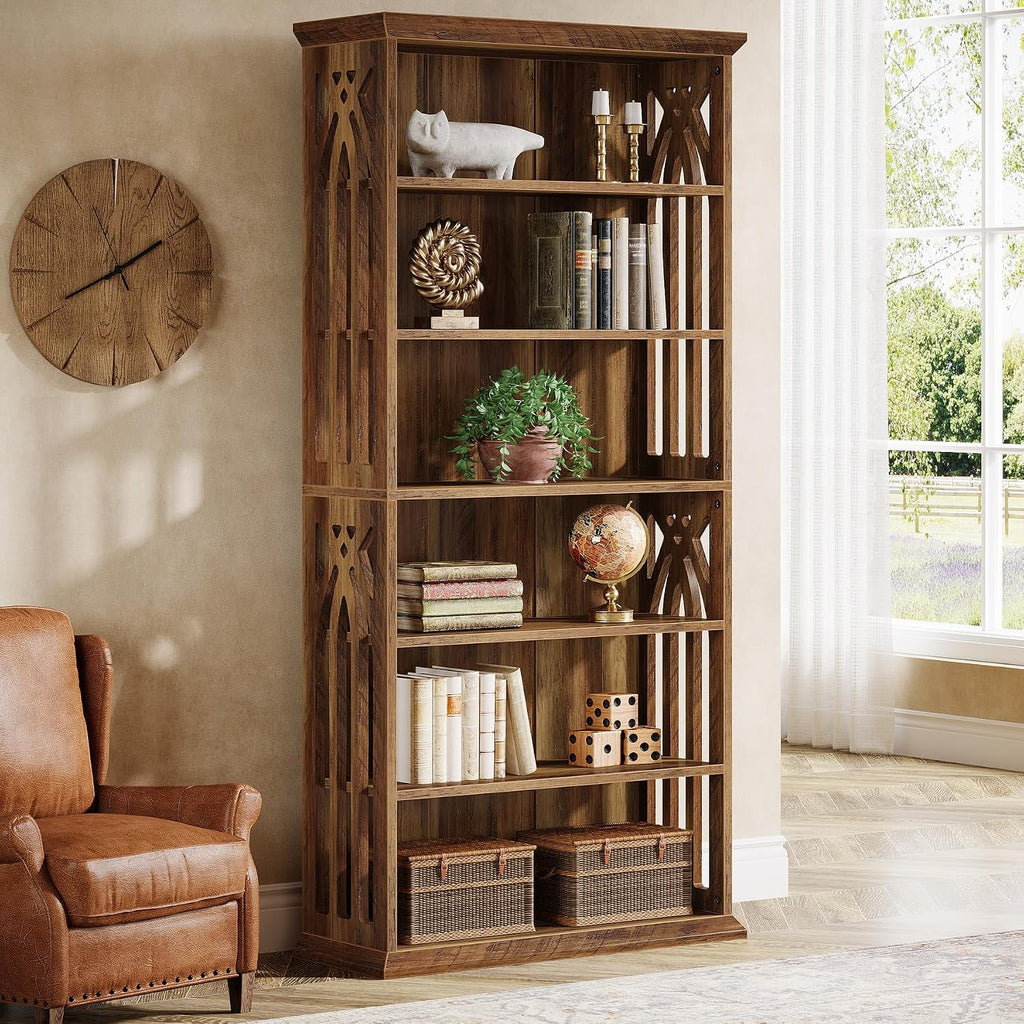 Tribesigns 6-Tier Tall Wood Bookshelf