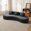 Raindrop Velvet Curved 3-Seater Modular Sofa
