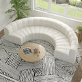 Velvet Curved 4 Seater Modular Sofa